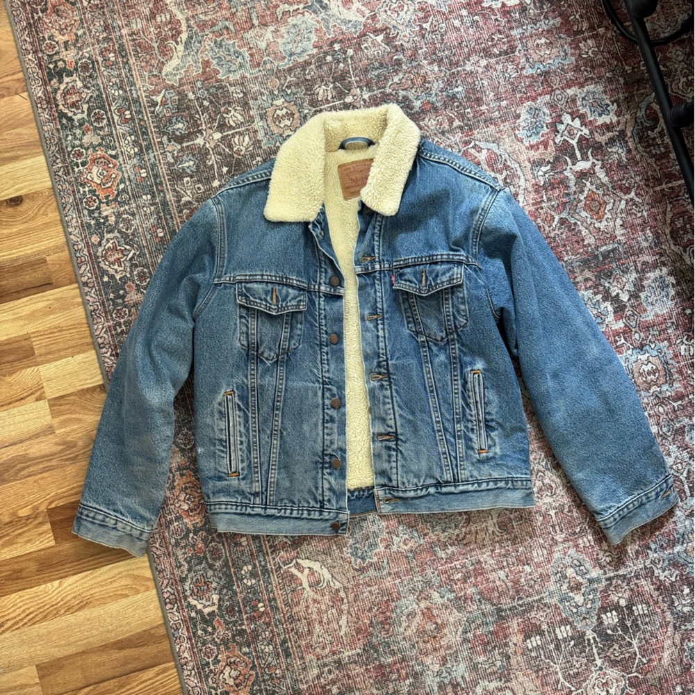 Levi's Vintage Cream Sherpa Lined Jacket